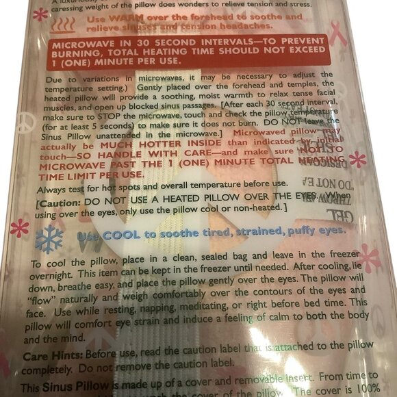 Earth Therapeutics Anti-Stress Warm or Cool Sinus Pillow Adjustable Head Strap - Picture 8 of 8